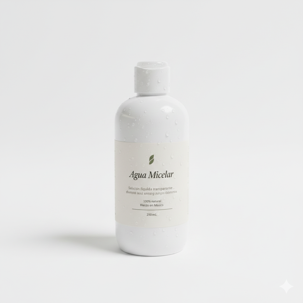agua micelar natural para limpieza facial de 250 ml