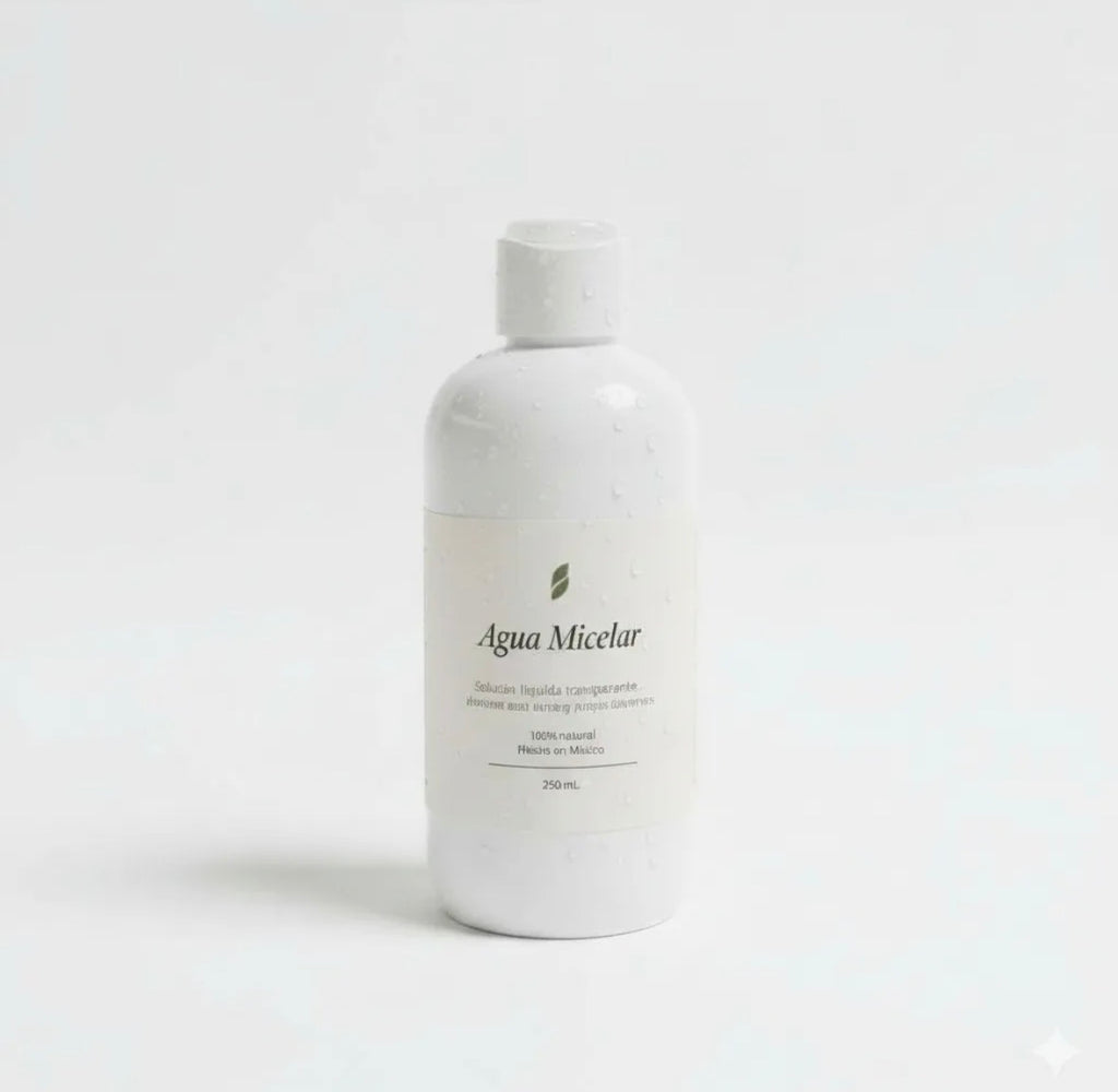 agua micelar natural para limpieza facial de 250 ml