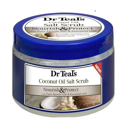 Exfoliante corporal Dr. Teal's coconut oil salt scrub 454 g